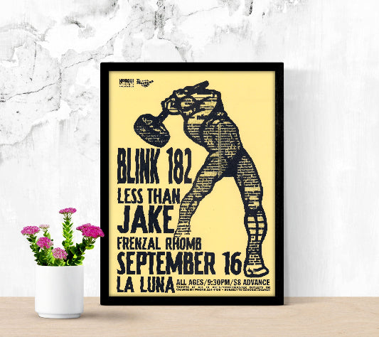 Blink 182 La Luna Concert 1997 framed poster