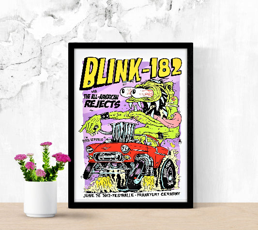 Blink 182 at Festhalle Frankfurt Germany 2012 framed poster
