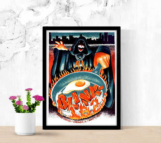 Blink 182 at United Center Chicago IL 2023 framed poster