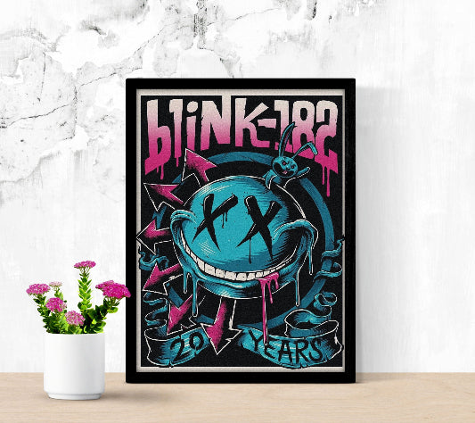 Blink 182 20 years framed poster