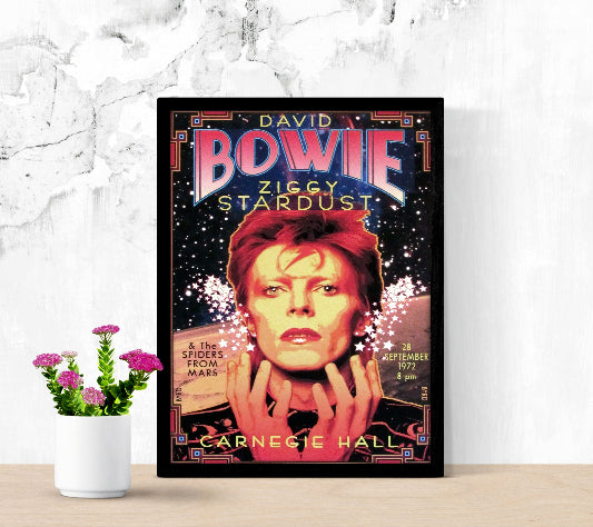 David Bowie Ziggy Stardust 1972 framed poster