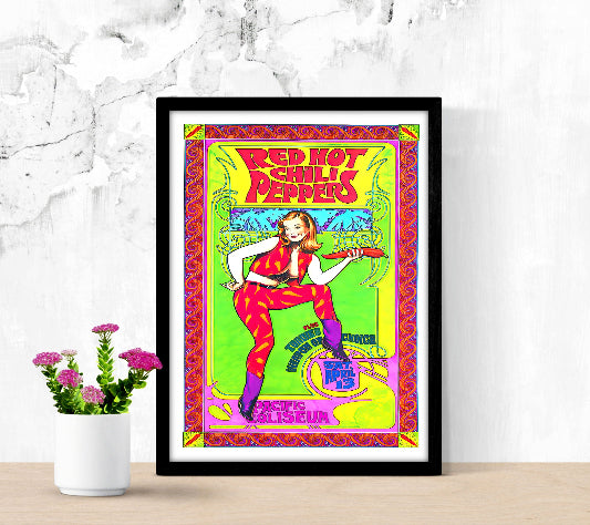 Red Hot Chili Peppersd at Pacific Coliseum Vancouver 1996 framed oster