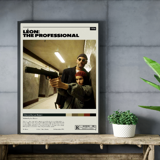 Leon The Professional minimalist framed poster