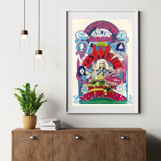 Led Zeppelin at Empire Pool Wembley framed poster