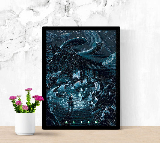 Alien Cinematic Wall Art framed poster