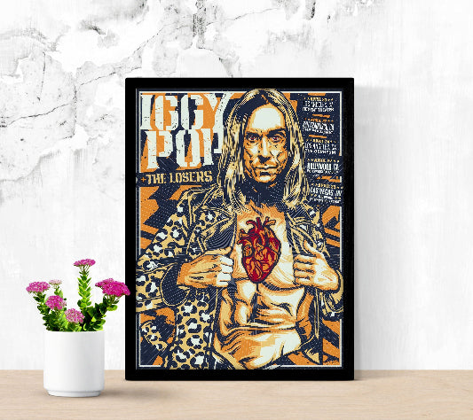Iggy Pop The Losers framed poster