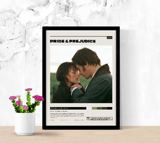 Pride & Prejudice Minimalist framed poster