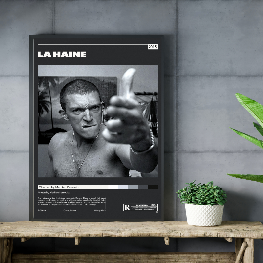 La Haine minimalist framed poster