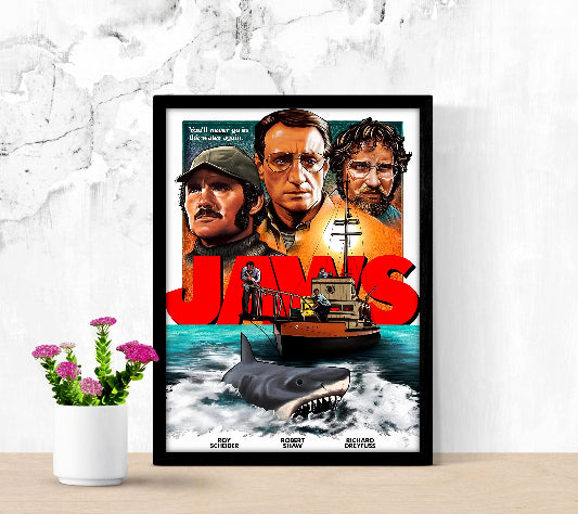 Jaws Cinematic Wall Art framed poster