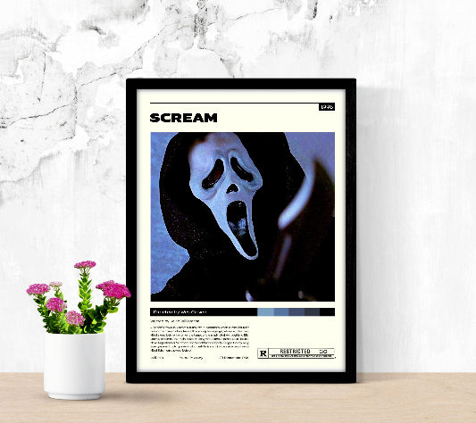 Scream Minimalist framed poster