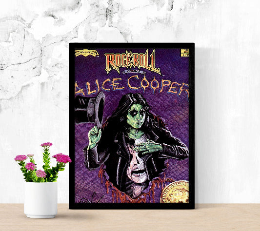 Alice Cooper Rock n' Roll framed poster