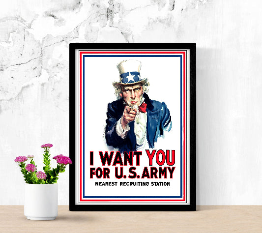 US Army Recruiting Framed Poster