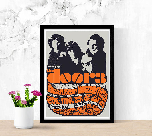 The Doors Live in Concert Washington 1967 framed poster