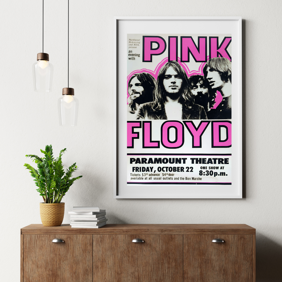 Pink Floyd at Paramount Theatre framed poster