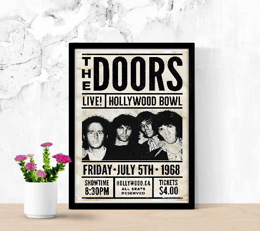 The Doors Live at The Hollywood Bowl 1968 framed poster