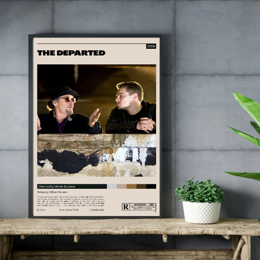 The Departed minimalist framed poster