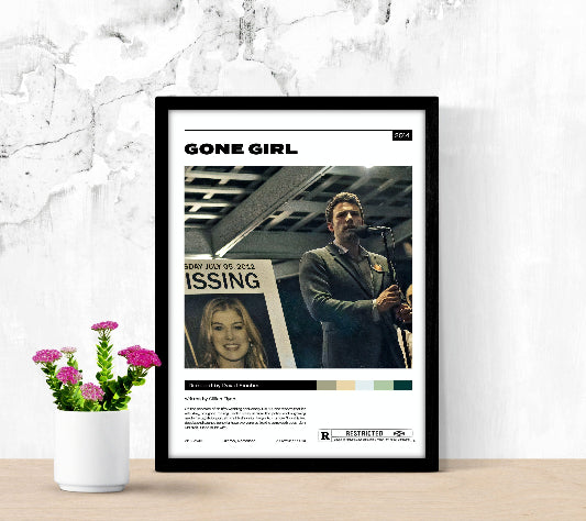 Gone Girl minimalist framed poster