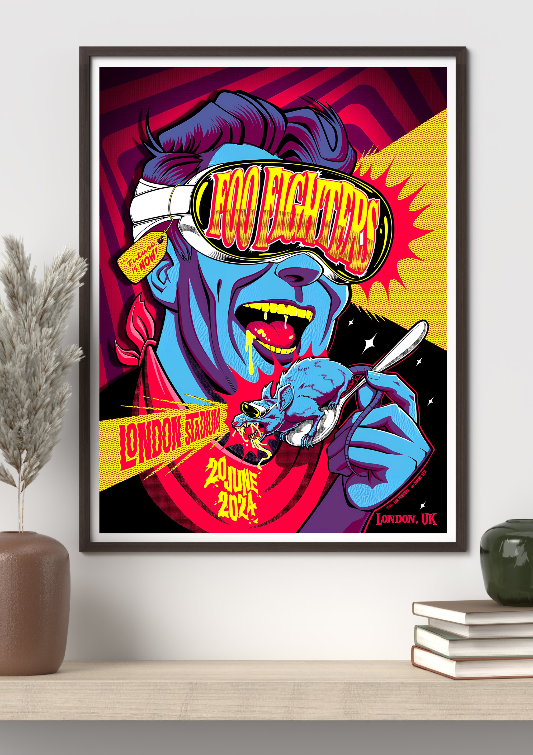 Foo Fighters at London Stadium framed poster