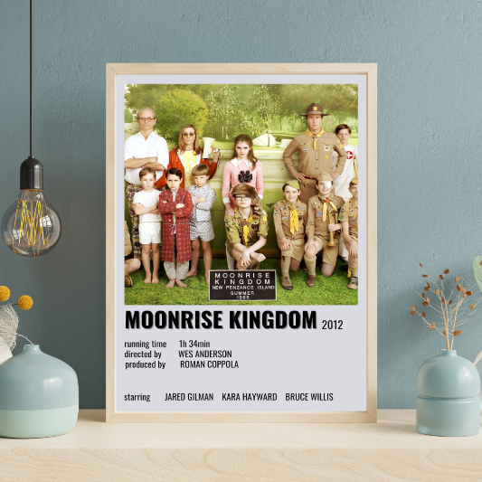 Moonrise Kingdom minimalist framed poster