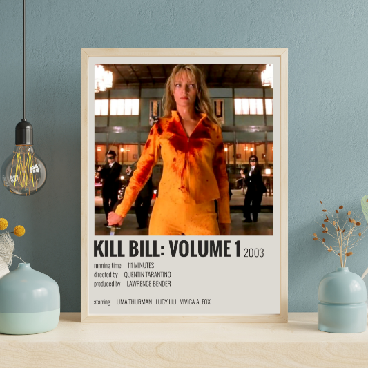 Kill Bill Vol. 1 minimalist framed poster