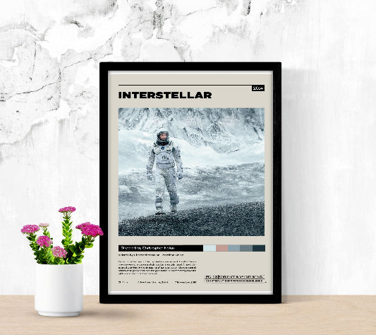 Interstellar minimalist framed poster