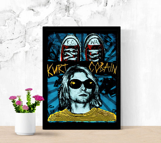 Nirvana Kurt Cobain framed poster