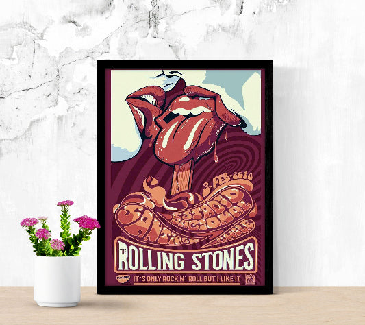 The Rolling Stones Estadio Nacional Santiago Chile 2016 framed poster