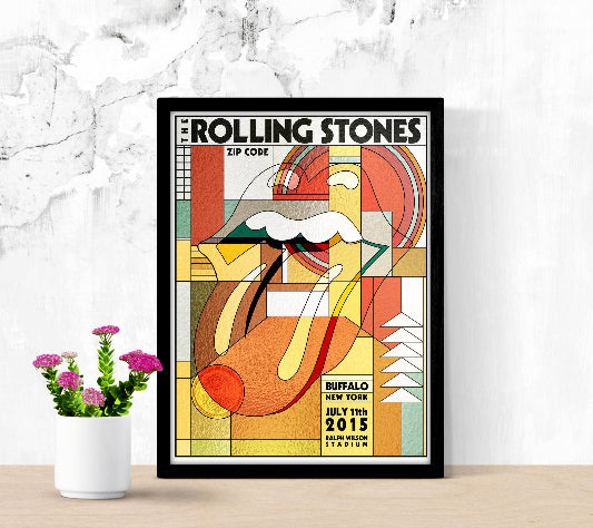 The Rolling Stones at Ralph Wilson Stadium Buffalo framed poster