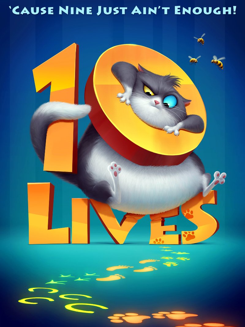 10 Lives paper poster