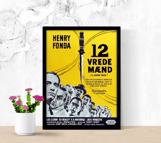 12 vrede mænd framed poster