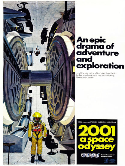 2001 A Space Odyssey paper poster