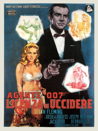 Agente 007 Licenza di uccidere paper poster