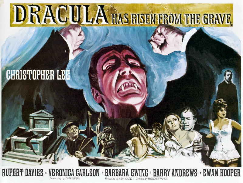 Dracula Has Risen from the Grave paper poster