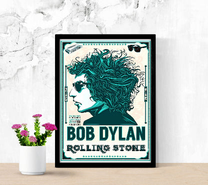 Bob Dylan Rolling Stone framed poster