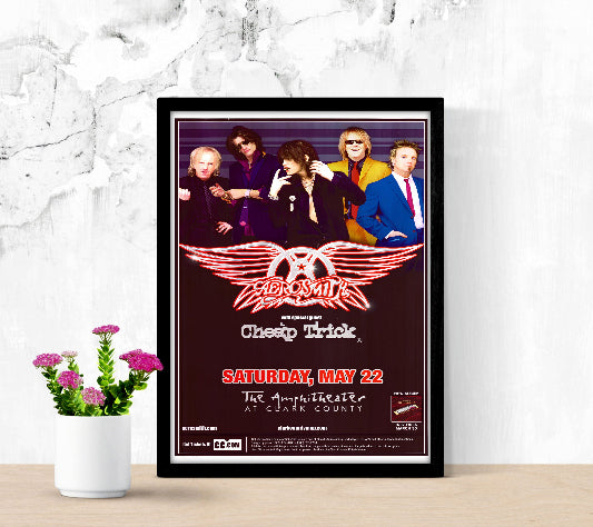 Aerosmith Live Concert at The Amphitheater Clark County framed poster