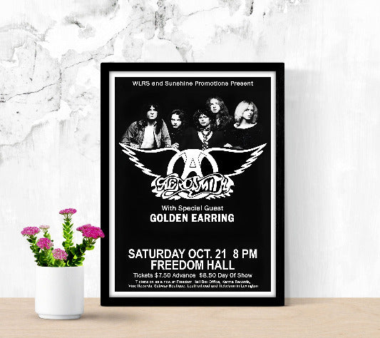 Aerosmith Live Concert at Freedom Hall Saturday October 21 framed poster