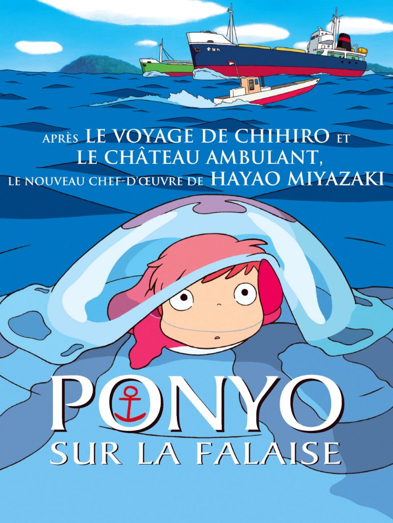 Ponyo sur la palaise - poster