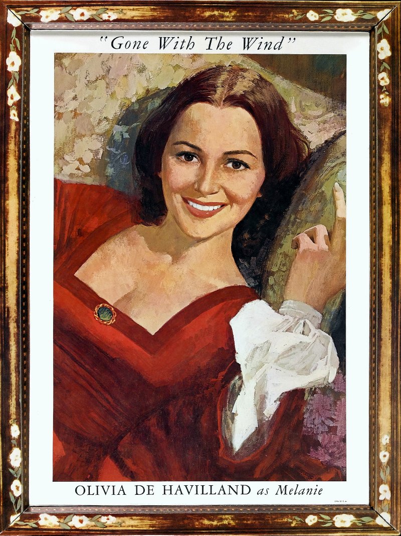 Olivia de Havilland Gone With The Wind paper poster