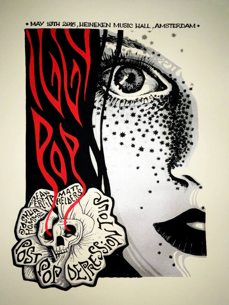 Iggy Pop Heineken Music All Amsterdam Post Pop Depression Tour paper poster