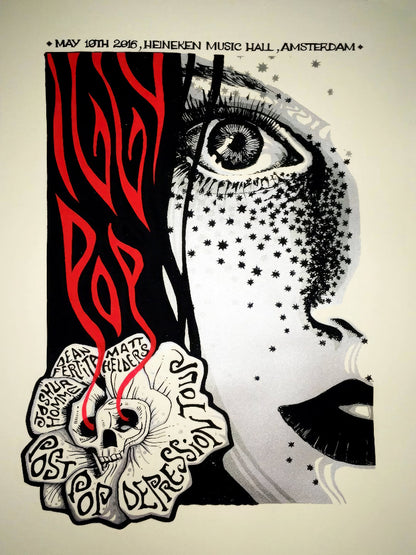 Iggy Pop Heineken Music All Amsterdam Post Pop Depression Tour paper poster