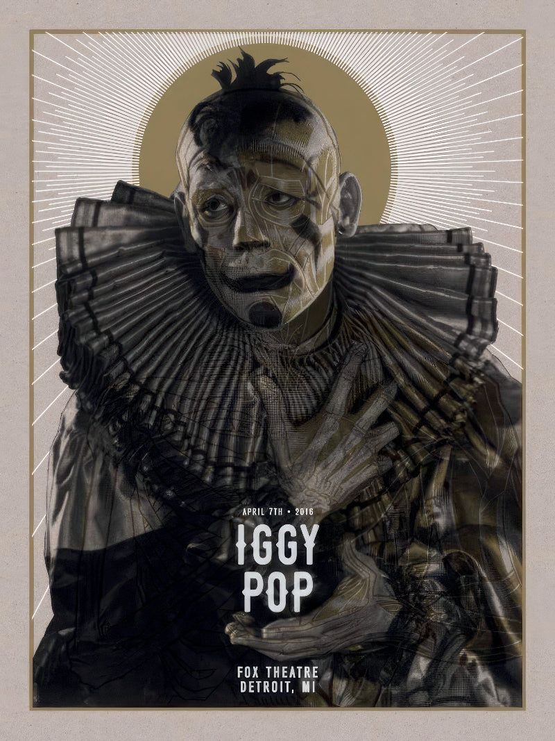 Iggy Pop at Fox Theatre Detroit paper poster