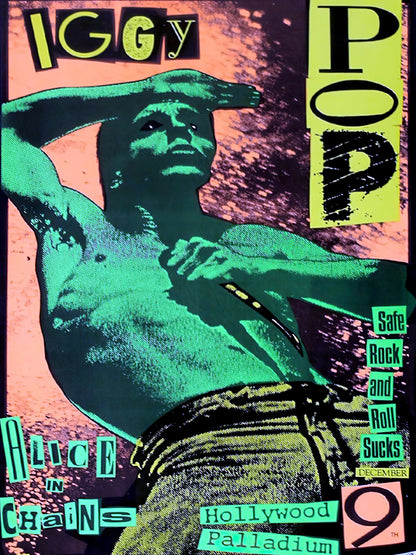 Iggy Pop at Hollywood Palladium paper poster