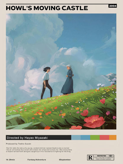 Howl's Moving Castle Minimalist paper poster