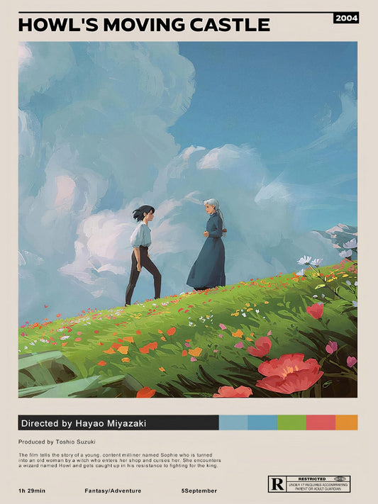 Howl's Moving Castle Minimalist paper poster