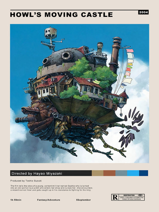 Howl's Moving Castle Minimalist paper poster