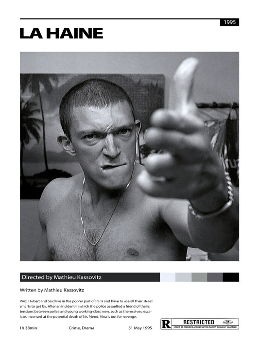 La Haine Minimalist paper poster