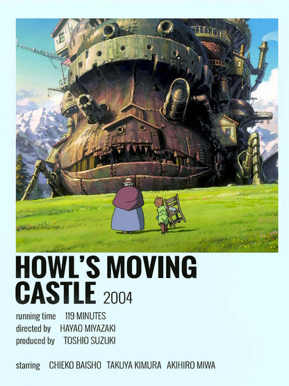 Howl's Moving Castle Minimalist paper poster