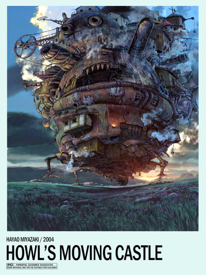 Howl's Moving Castle Minimalist paper poster