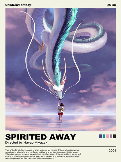 Spirited Away Minimalist paper poster