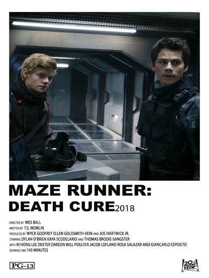 Maze Runner Death Cure Minimalist paper poster